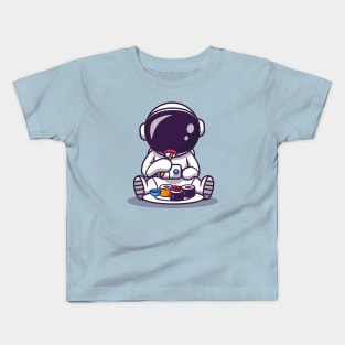 Cute Astronaut Eat Sushi Kids T-Shirt